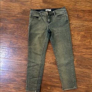 Free People Olive Green Skinny Jeans